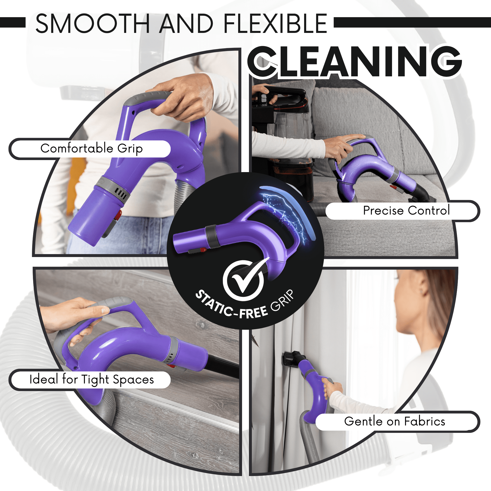 Upgraded OEM Selgo Replacement Hose Handle for Shark Rotator Lift-Away Vacuum Purple Works Great for NV350, NV351 NV352 NV353 NV354C NV354Q (NV360 NV360K Blue NV391 Red UV550 Gray) Replaces # 113FFJ
