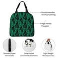 thumbnail image 3 of Rateoe Mint Bird Feathers Pattern Insulated Lunch Bag with Thick Aluminum Foil Lunch Tote Bag with Front Pocket for Men and Women, Ideal for Work, School, Picnics, and Travel, 3 of 5