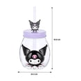thumbnail image 3 of Mason Jar My shop Hello Kitty de Vidrio de Kuromi con Tapa y Popote para Bebidas Frías de 500 ml., 3 of 4
