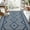 Blue tint, variant on RONSHIN Area Rugs Washable Carpets 1150Gsm Velvet Pearl Velvet Washed Back Folding Simulation Printed Carpet-Modern Pattern-Times Huazhang Blue tint 9*12ft