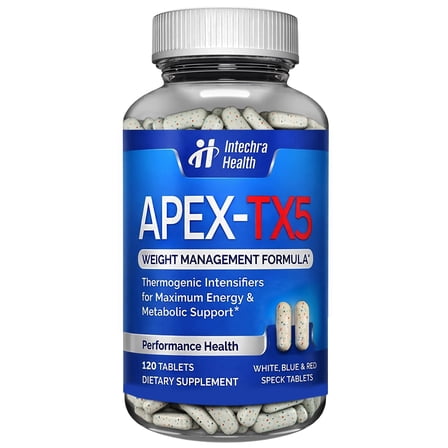 APEX-TX5 Diet Pills - Weight Management & Energy Support, 120 Tablets Per Bottle