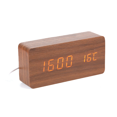thumbnail image 1 of LED Holz Digital Wecker Tischuhr Temperatur Datum Snooze USB Despertador Uhren, 1 of 5