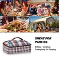 thumbnail image 7 of Iauyy Casserole Carrier for Hot Food Insulated Casserole Travel Carry Bag with Lid Food Warmer Bag for Party/Picnic,Minimalist Check Pattern, 7 of 7