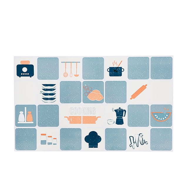 Papier Peint Autocollant Anti-Huile Résistant à la Chaleur Papier Aluminium Décor Mural Autocollant Mural Imperméable Type 3