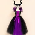 thumbnail image 7 of KAWELL Halloween Maleficent witch dress with headband set vampire witch costume 1-12 years old, 7 of 7