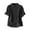 Black, variant on hotojiny Cotton Linen Shirts for Women Short Sleeve Button Loose Fit Blouses Cute Beach Vacation Casual Tunic Tops