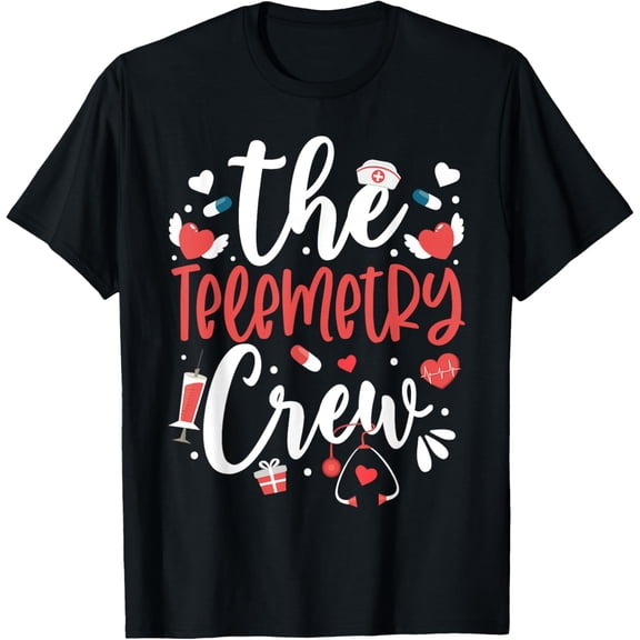 The Telemetry Nurse Valentine's Day Cute Valentine Telemetry T-Shirt Shirts