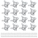 thumbnail image 1 of Soportes en L de Metal Mariposa Removibles Uxcell para Ángulos Rectos con Tornillos para Estantes y Gabinetes 16 piezas Blancos, 1 of 6