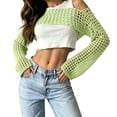 thumbnail image 2 of Women's Cropped Knit Shrug Top Lightweight Bell Sleeve Summer Cover-Up, Soft Breathable Cropped Cardigan Shrug for Casual & Beach, Cropped Shrug Women, 2 of 6