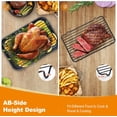 thumbnail image 4 of Roasting Rack,Turkey Rack for Roasting Pan,Turkey Roasting Rack Insert for Oven Cooking,Baking Cooling and Grilling with Integrated Feet,Nonstick Coating,Dishwasher Safe(12"x 7.5"), 4 of 7