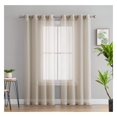 thumbnail image 2 of saney 2 Piece Semi Sheer Voile Window Curtain Grommet Panels for Bedroom & Living Room (54" W x 63" L, Beige), 2 of 9