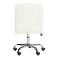 thumbnail image 6 of Safavieh Whitney Faux Sheepskin Swivel Office Chair, 6 of 9