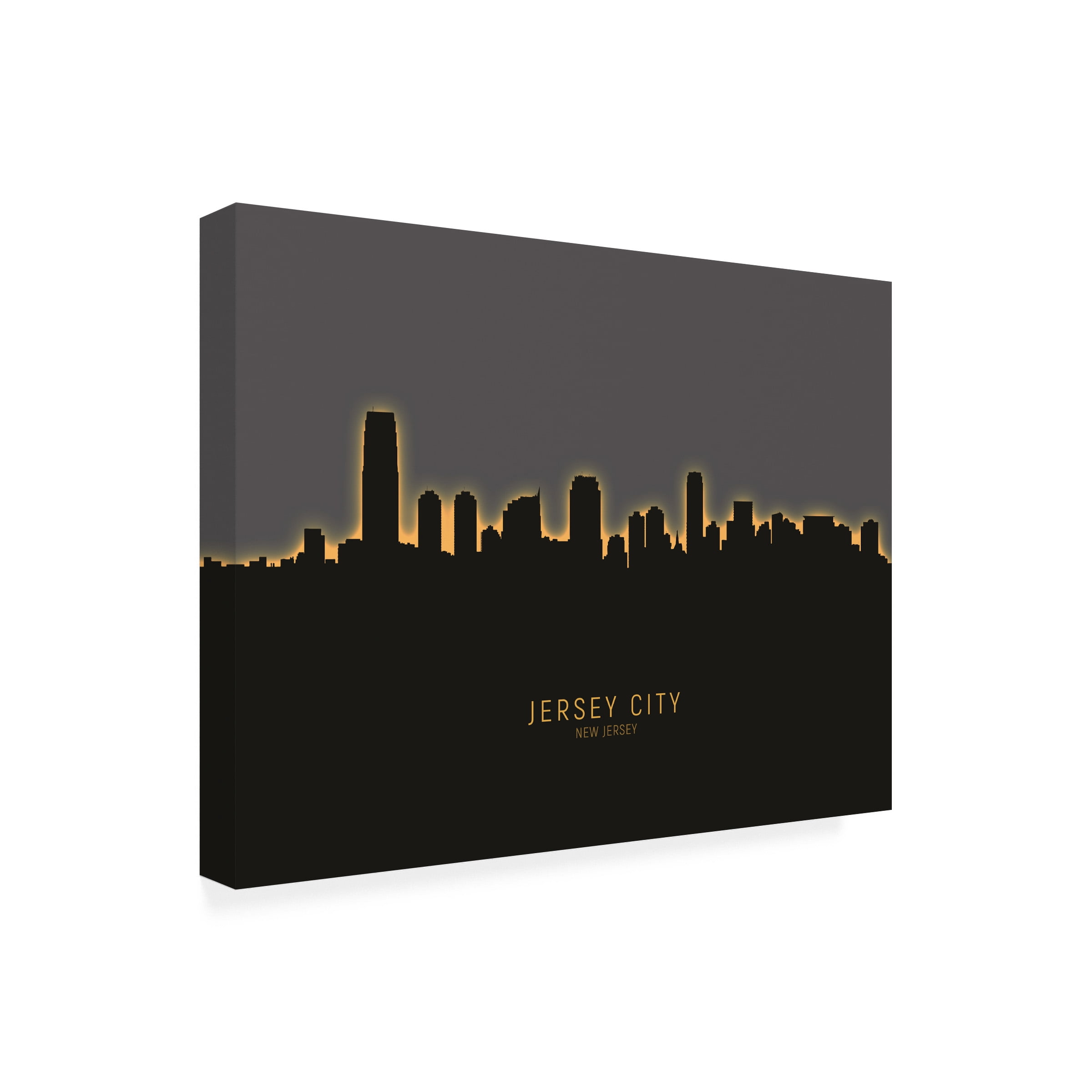 Michael Tompsett 'Jersey City New Jersey Skyline Glow II' Canvas Art