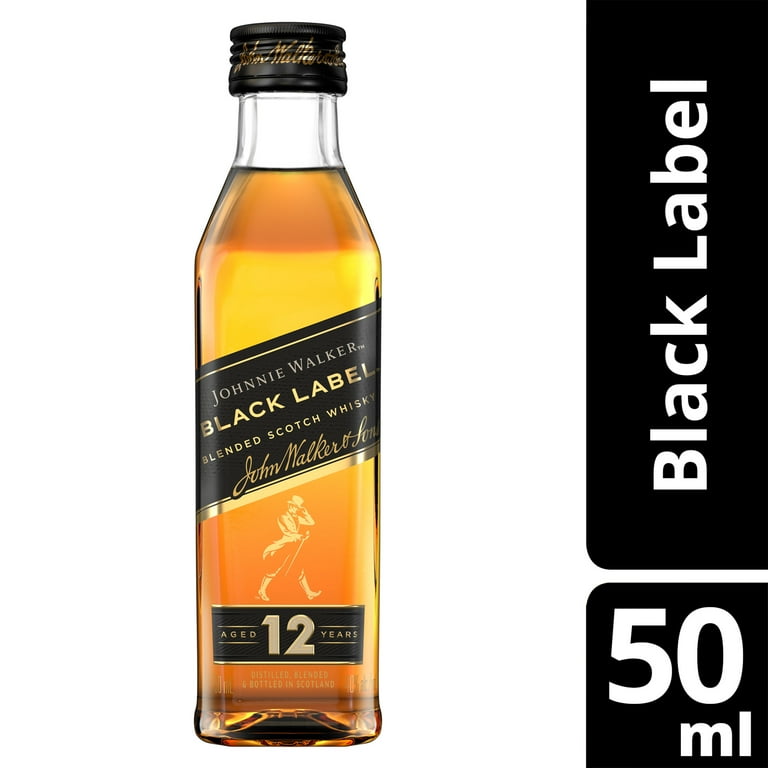 Johnnie Walker Black Label Blended Scotch Whisky, 50mL