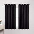 thumbnail image 1 of Cortina Joydeco Blackout con aislamiento térmico de 132 x 137 cm, color negro, 1 of 9