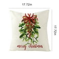 thumbnail image 2 of Christmas Throw Pillow Cover, 18 x 18 Inch Winter Holiday Rustic Farmhouse Cushion Case for Sofa, Couch, Bed and Car, 2 of 6