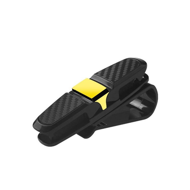 Kenally Soporte para anteojos para parasol de coche, gafas de sol extraíbles de doble extremo, organizador de montaje con Clip para llaves, Automoción decorativa y accesorios Oro