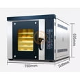 thumbnail image 3 of Horno de convección para panadería, 5 bandejas, máquina industrial para hornear pan, horno de convección de encimera, horno eléctrico para pasteles y panadería, 3 of 5