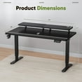 thumbnail image 2 of Homall 63" Wide Home Office Electric Height Adjustable Standing Desk Lifting Range 28~46" Computer Desk with Monitor Stand,Black, 2 of 7