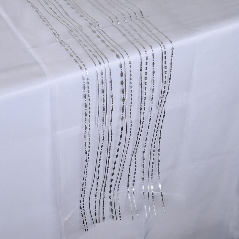 White And Silver Table Runner