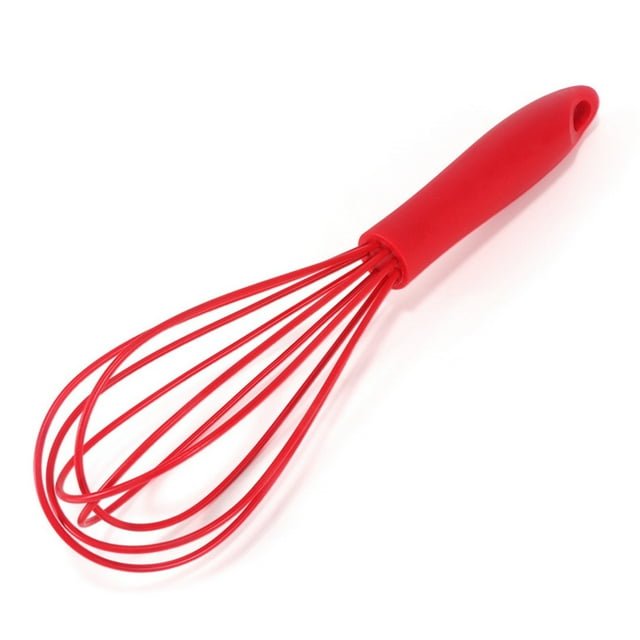 pstuiky Silicone Whisk Non-Scratch & Heat-Resistant 12-Inch Manual Egg Beater & Milk Frother for Blending, Whisking, Beating, Stirring Ergonomic Handle with Storage Hole Dishwasher Safe