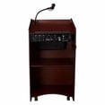 thumbnail image 2 of Oklahoma Sound® Aristocrat Sound Lectern with Wireless Handheld Mic, Medium Oak, 2 of 2