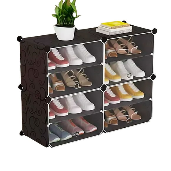 Zapatera Armable Organizador Con Puertas 16 Pares Practiksa