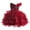 Red A, variant on Flower Girl Dress Cute Gradient Short Sleeve Crewneck Party Dress with Bowknot Dresses for Girls Size 3-11
