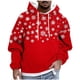 thumbnail image 2 of Sudadera con capucha para hombre, estilo casual, con cuello redondo, estampado, manga larga, blusa de poliéster, 2 of 5
