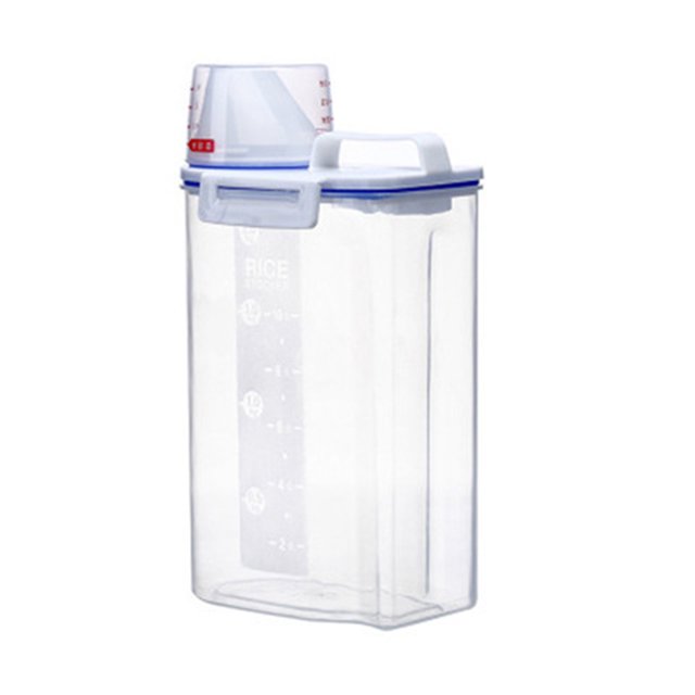 JShteea Contenedor Almacenamiento Arroz Caja Almacenamiento Alimentos Transparente Gran Capacidad Accesorios