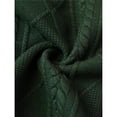 thumbnail image 6 of Women Argyle Cable Cardigan Light-Weight Cropped Coat Stand Collar Long Sleeve Metal Button Fall Jackets Green XL, 6 of 8