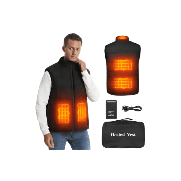 SNOW DEER Heated Vest 5-Zone Carbon Fiber Battery Warm Winter Jacket