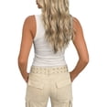 thumbnail image 4 of XIAONU Womens Ribbed Tank Top U Neck Sleeveless Slim Fit Daily Shirt, 4 of 7
