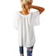 thumbnail image 4 of VISgogo Tops de manga corta para mujer con color sólido, versión suelta, estilo casual, ropa de verano plisada VISgogo moda, 4 of 5