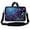 Blue Swirl Mid Summer Night Floral, variant on LSS 13.3 inch Laptop Sleeve Bag Compatible with Acer, Dell, HP, Sony, MacBook, Carrying Case w/ Handle & Adjustable Strap - Silver Red Skull