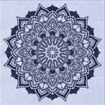 thumbnail image 1 of Ahgly Company Indoor Square Patterned Heavenly Blue Area Rugs, 4' Square, 1 of 6