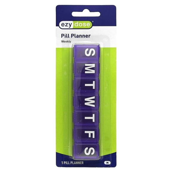 Ezy Dose Weekly Classic Pill Planner, Medium , 1 Count