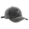 thumbnail image 2 of XIAOCHA Women's Cartoon Embroidered Dad Hat Adjustable Hat Band Daily Outdoor Ball Cap,Black, 2 of 8