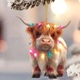 thumbnail image 6 of Christmas Hanging Ornaments Decorations Christmas Cow Ornament Xmas Tree Cartoon Cow Hanging Decorations 2D Flat Acrylic Pendant For Car Rearview Tree Hangs Home Decor, 6 of 6