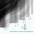 thumbnail image 6 of Black White Gold Wave Marble Shower Curtain 84"x72" ,Bathroom Decorative Shower Curtains Set with 12 Hooks,Modern Waterproof Washable Shower Curtain, 6 of 6