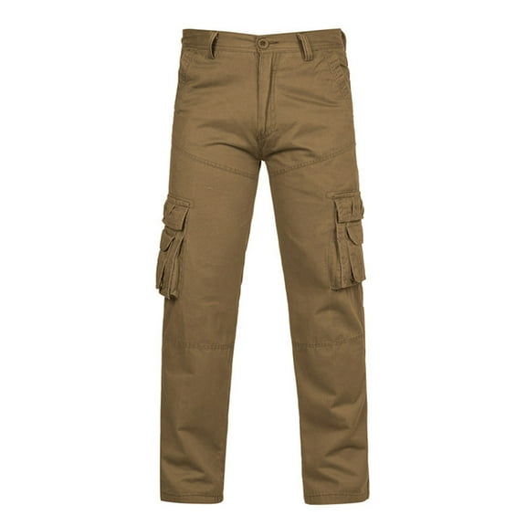 ShomPort Men's Outdoor Cargo Pants Straight Leg Solid Color Stretch Cargos Pants Trousers with Pocket