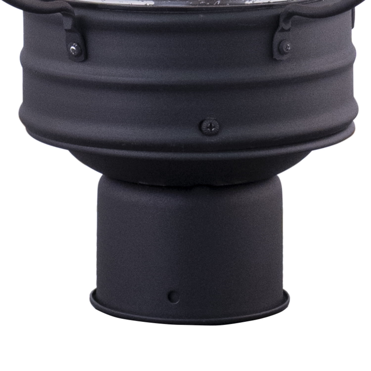 Homestock Asian Allure 1 Light Black Coastal Outdoor Globe Post Light Clear Glass