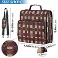 thumbnail image 2 of FORMRS Zipper Binder with Shoulder Strap 2-inch Ring 500 Sheet Capacity File Bag, Star Spangled Squares, 2 of 5