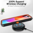 thumbnail image 5 of Xhy for iPhone 15 Case with Privacy Screen and Lens Protector and Belt Clip Holster Military Grade Heavy Duty 3 in 1 Shockproof Armor iPhone 15 6.1 inch 2023 Phone - Black+Orange, 5 of 10