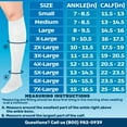 thumbnail image 4 of Made in USA - Wide Calf Unisex Compression Stockings 15-20mmHg - White, 3XL, 4 of 11