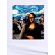 thumbnail image 4 of Womens Graphic T-Shirt - Bold Oil Painting Figure Print - Comfortable Sportswear Top with Short Sleeves and Crew Neck - Trendy Fitness Wear for Active Women, 4 of 7