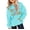 Sky Blue, variant on Ruyang Kids Girls Preppy Pullover Hoodie with Pockets Cute Letter Graphic Oversized Hooded Sweatshirts Long Sleeve Fall Tops