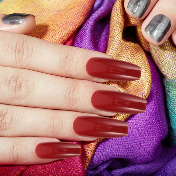 IBASETOY 1 Set Nail Tips Red ABS Nail Extension for Women Daily Life