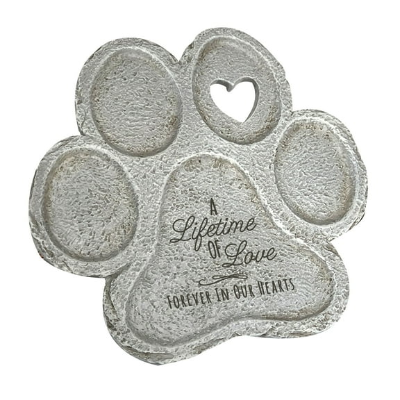 GiftsForYouNow A Lifetime Of Love Paw Print Stone, Pet Memorial Stone