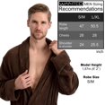 thumbnail image 3 of Men's Soft Plush Fleece Classic or Hooded Robe with Front Pockets, 3 of 7